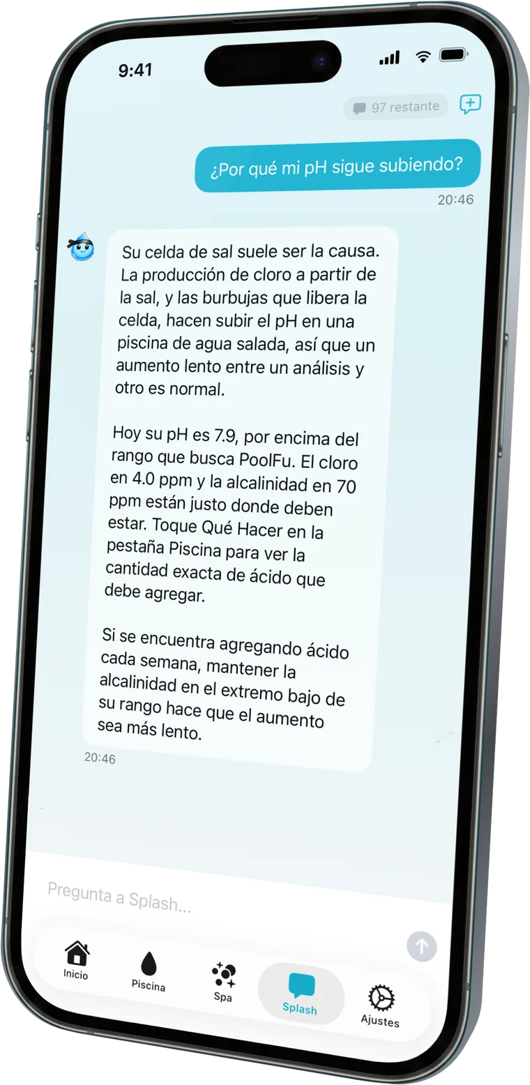 Pregunte a Splash sobre su piscina