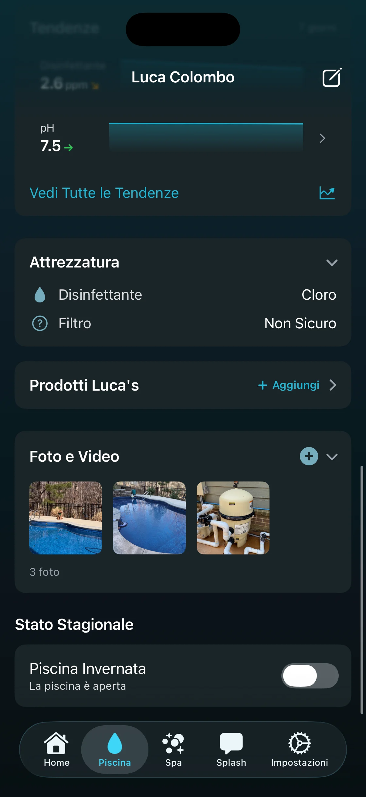 Anteprima report PDF di servizio